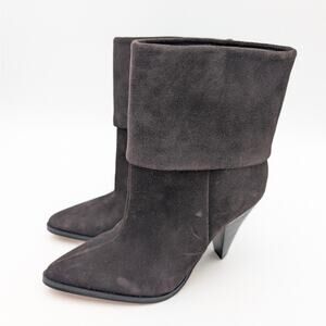 DKNY Padded Cerise Pointed Toe Block Heel Booties Women's Size US6M EU36B